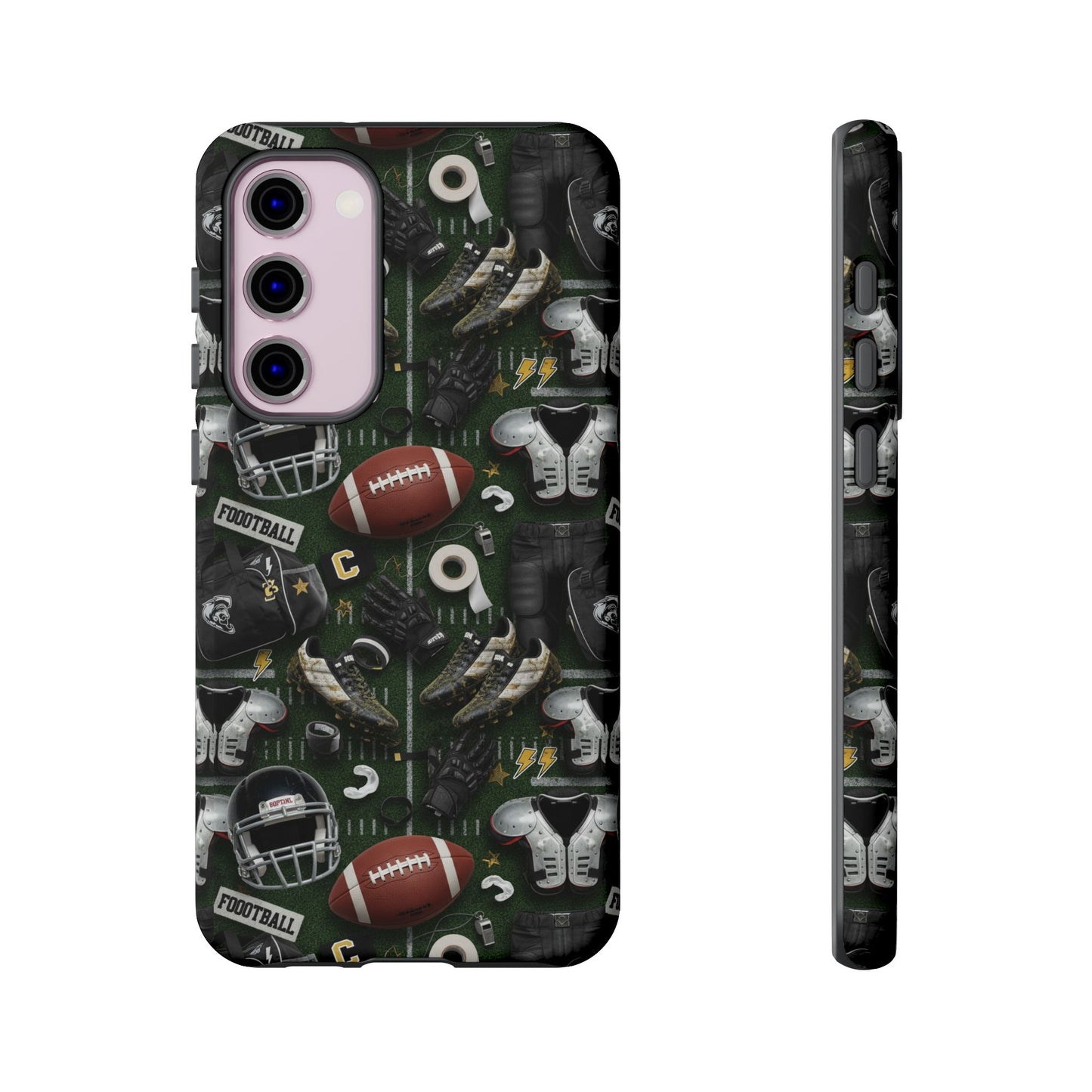 Football Pattern Phone Case – Sports Fan Tough Protective Game Day Case