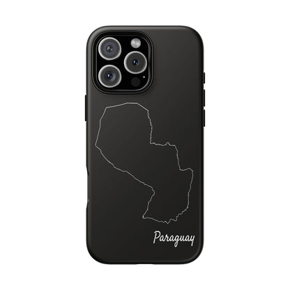 Paraguay Outline Phone Case – Minimal Country Map Tough Case (iPhone, Samsung, Pixel)