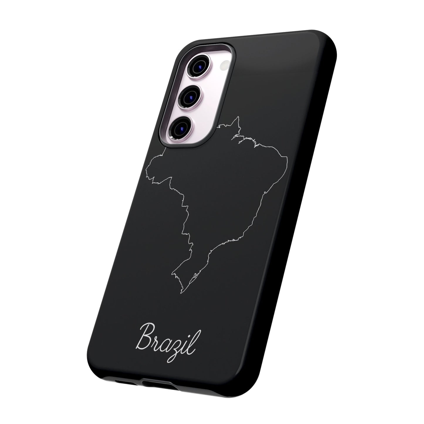 Brazil Outline Phone Case – Minimal Country Map Tough Case (iPhone, Samsung, Pixel)