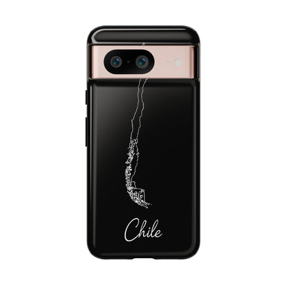 Chile Outline Phone Case – Minimal Country Map Tough Case (iPhone, Samsung, Pixel)