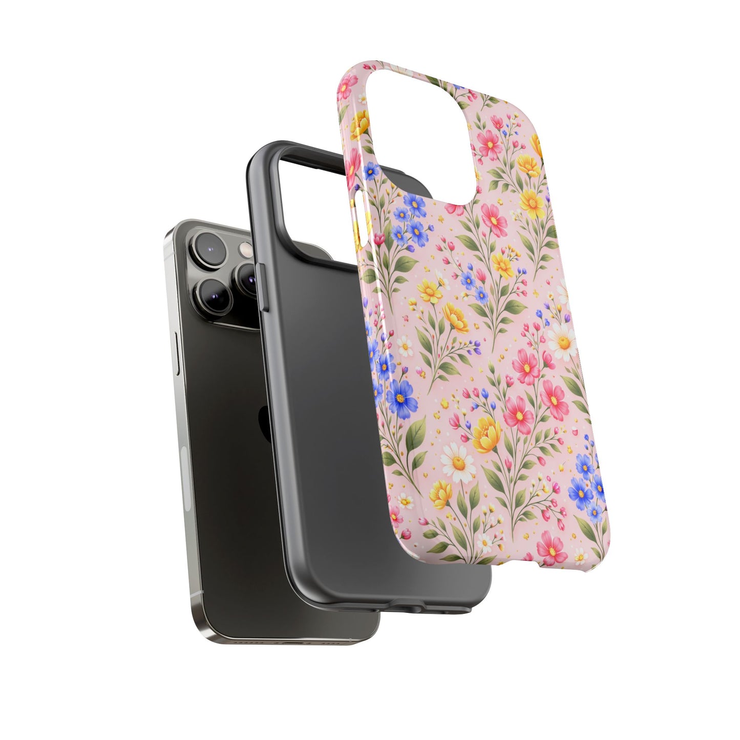Wildflower Floral Phone Case Vintage Spring Meadow Tough Cover