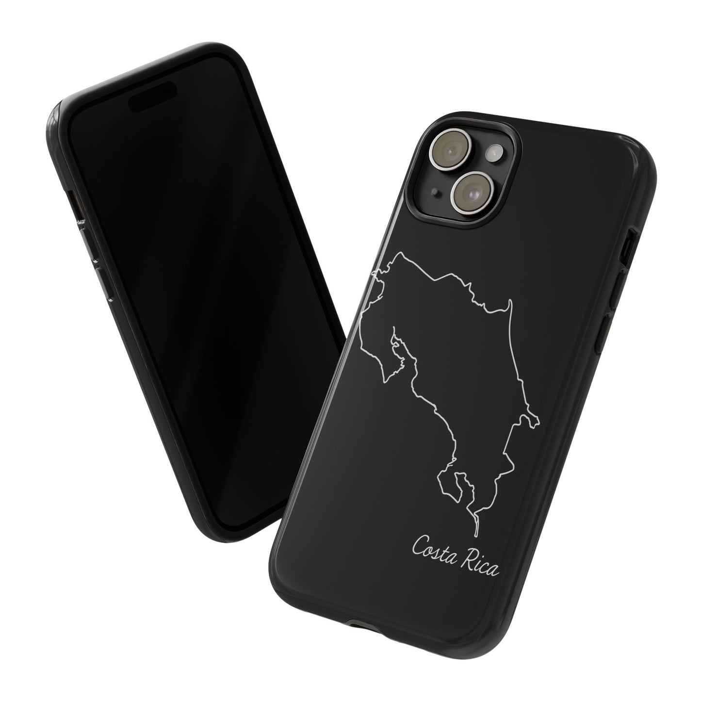 Costa Rica Outline Phone Case – Minimal Country Map Tough Case (iPhone, Samsung, Pixel)