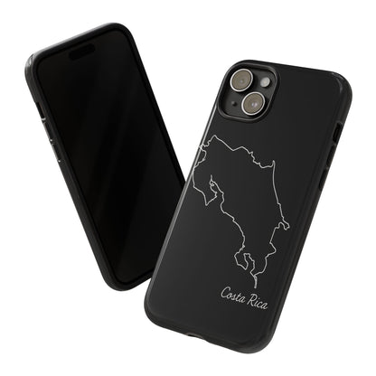 Costa Rica Outline Phone Case – Minimal Country Map Tough Case (iPhone, Samsung, Pixel)