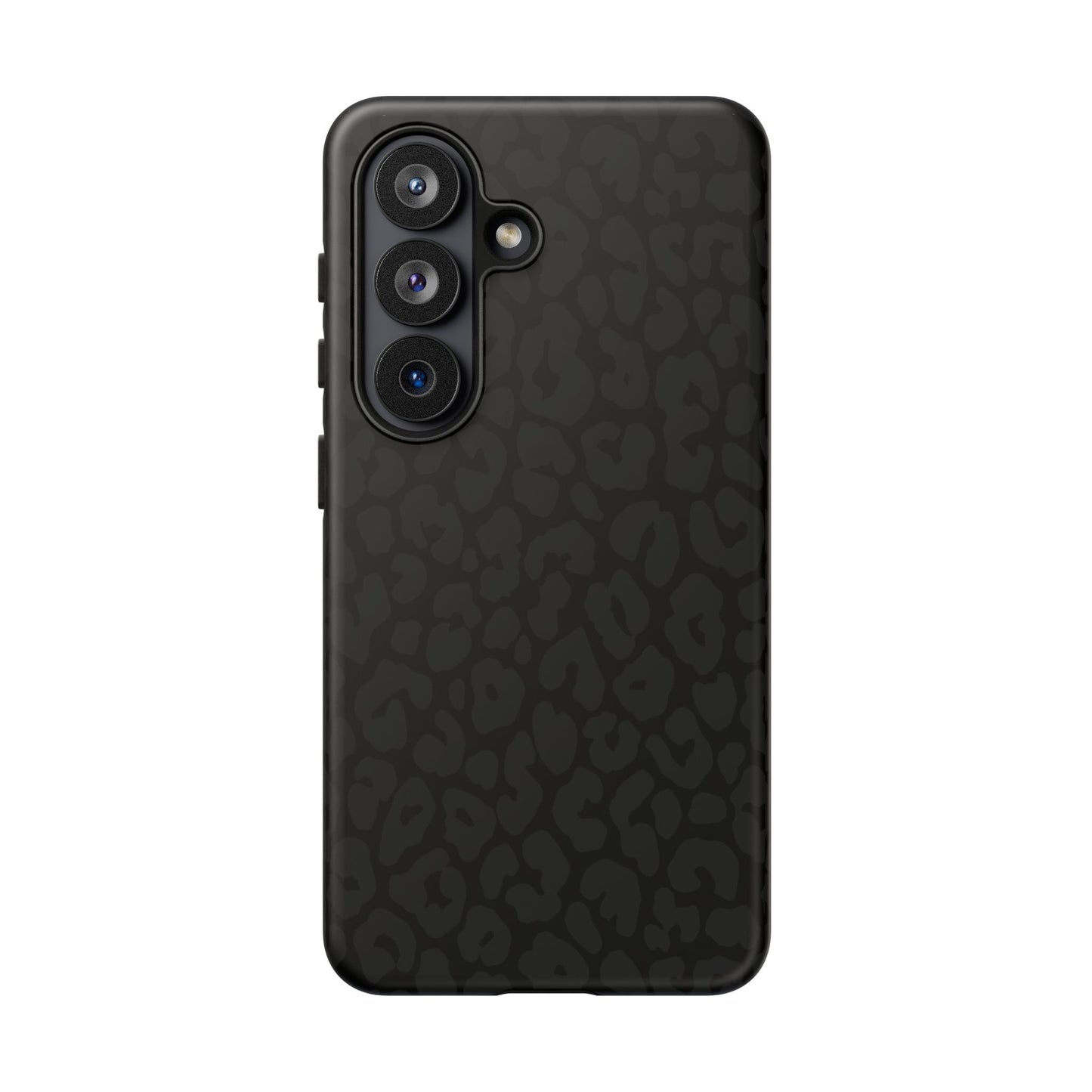Black Leopard Phone Case | Black on Black Leopard Print Tough iPhone & Samsung Case | Matte or Glossy Protective Cover