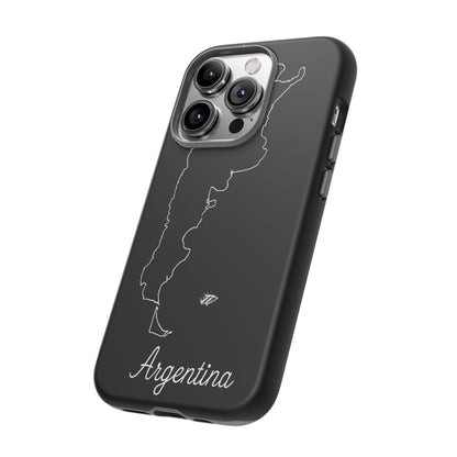 Argentina Outline Phone Case – Minimal Country Map Tough Case (iPhone, Samsung, Pixel)