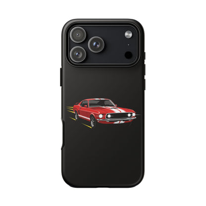 Red Muscle Car Phone Case – Classic Car Racing Tough Protective Case