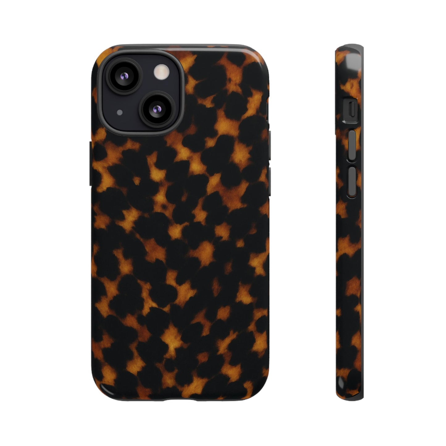 Tortoiseshell Pattern Tough Phone Case | Classic Leopard-Style Protective Cover