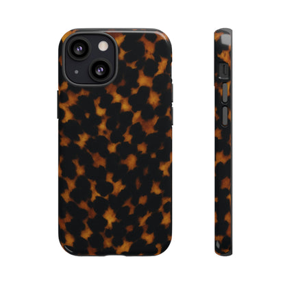 Tortoiseshell Pattern Tough Phone Case | Classic Leopard-Style Protective Cover