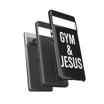 Gym & Jesus Phone Case Christian Faith Workout Gym Motivation Case