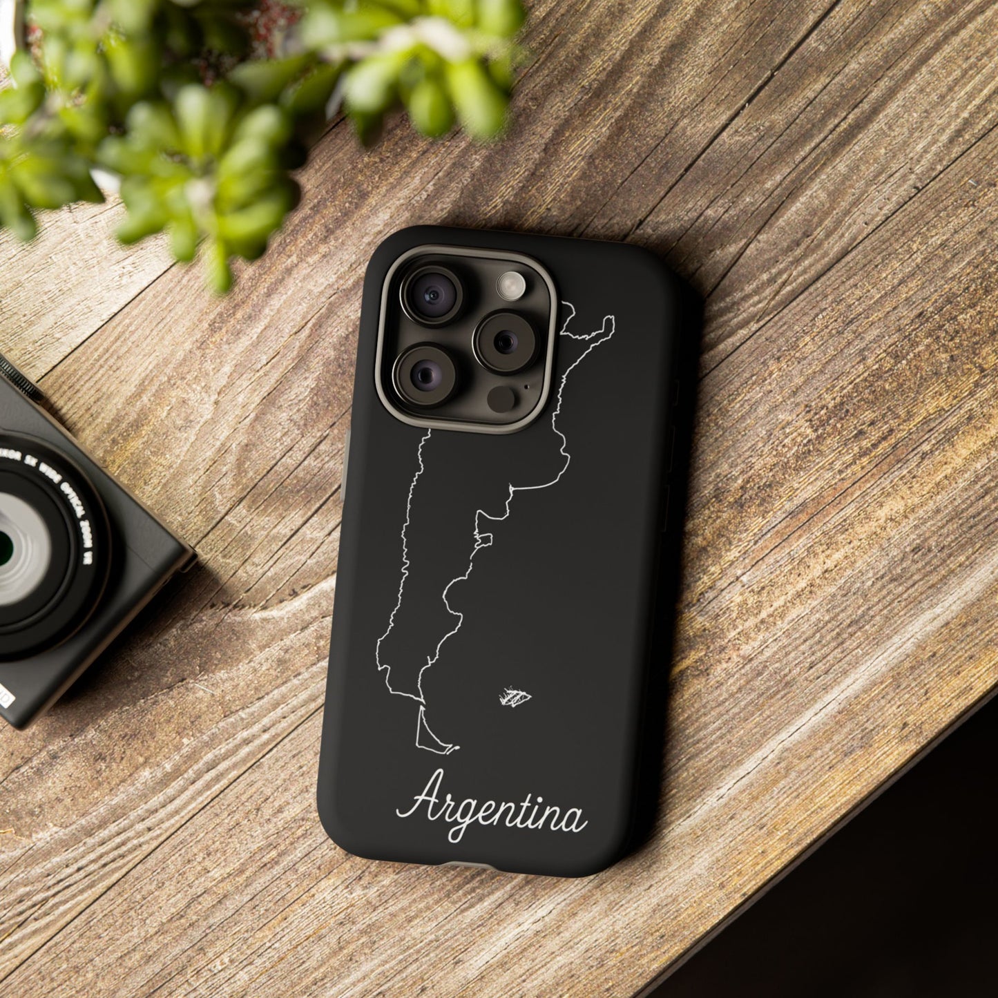 Argentina Outline Phone Case – Minimal Country Map Tough Case (iPhone, Samsung, Pixel)