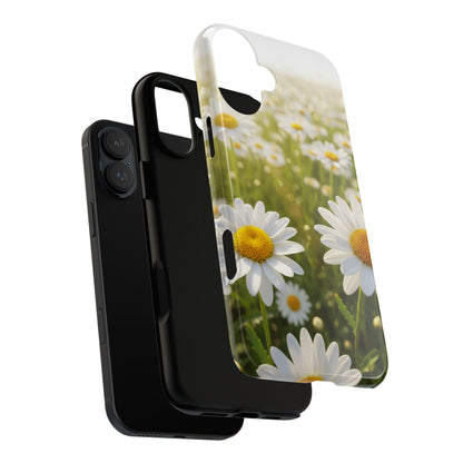 Daisy Phone Case – Floral Spring Field Tough Protective Case (iPhone, Samsung, Pixel)