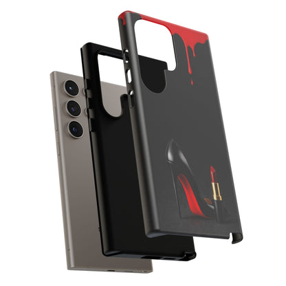 Dark Feminine Red Drip Phone Case – Gothic Glam Tough Cover
