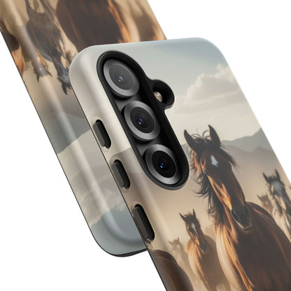 Running Horses Phone Case – Wild Mustang Herd Tough Case (iPhone, Samsung, Pixel)