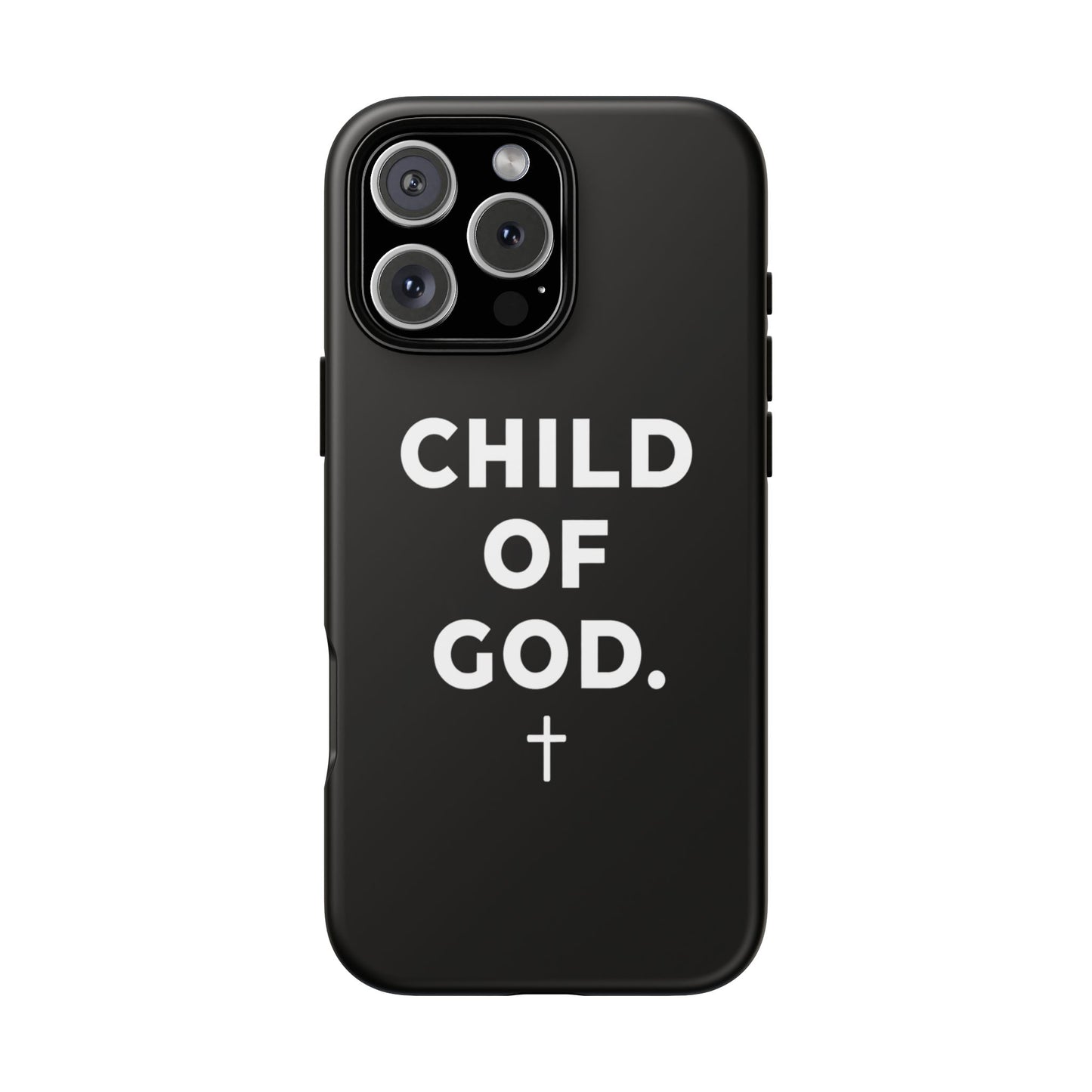 Child of God Phone Case Christian Black Aesthetic Cross Tough Cover