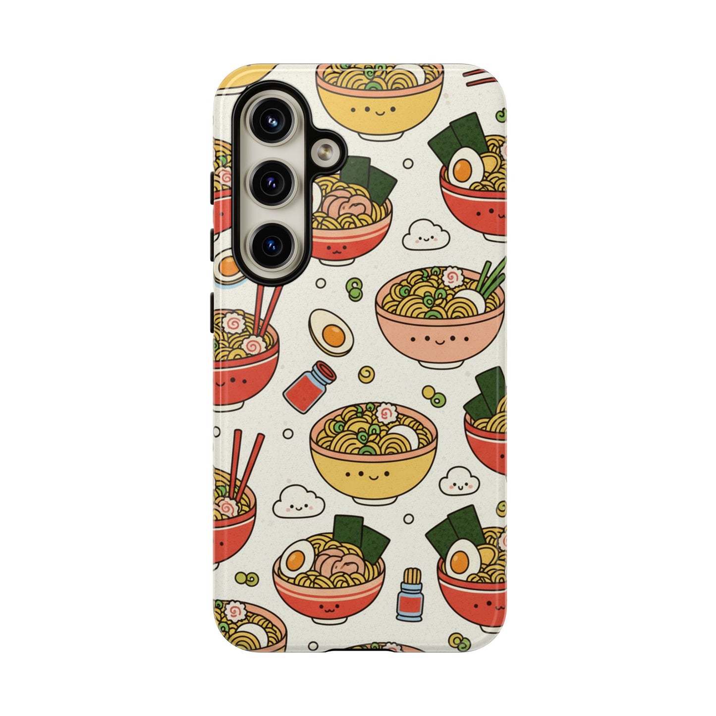 Kawaii Ramen Phone Case – Cute Japanese Food Pattern | Noodle Bowl Aesthetic Case