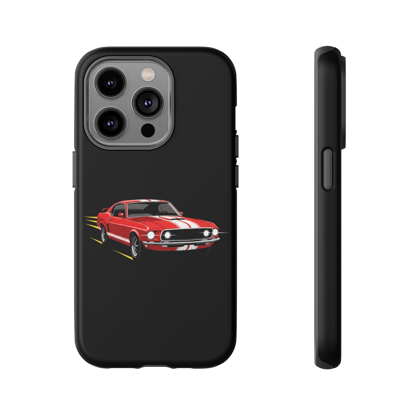 Red Muscle Car Phone Case – Classic Car Racing Tough Protective Case