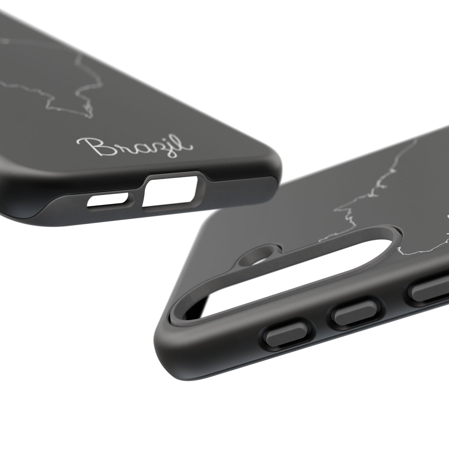 Brazil Outline Phone Case – Minimal Country Map Tough Case (iPhone, Samsung, Pixel)