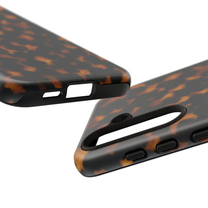 Tortoiseshell Pattern Tough Phone Case | Classic Leopard-Style Protective Cover