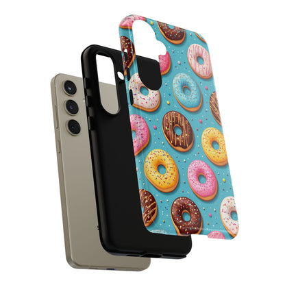 Cute Donut Pattern Phone Case – Colorful Sprinkles Dessert Design for Iphone, Samsung Galaxy and Pixel
