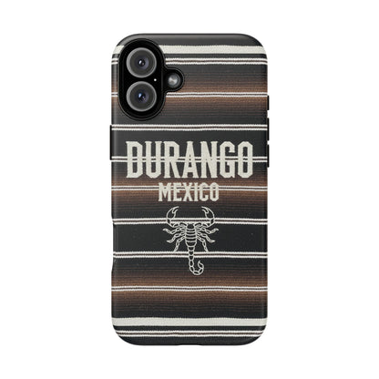 Durango Mexico Phone Case | Serape Scorpion Western Design | Mexican Heritage Tough Case for iPhone & Samsung