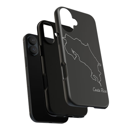 Costa Rica Outline Phone Case – Minimal Country Map Tough Case (iPhone, Samsung, Pixel)
