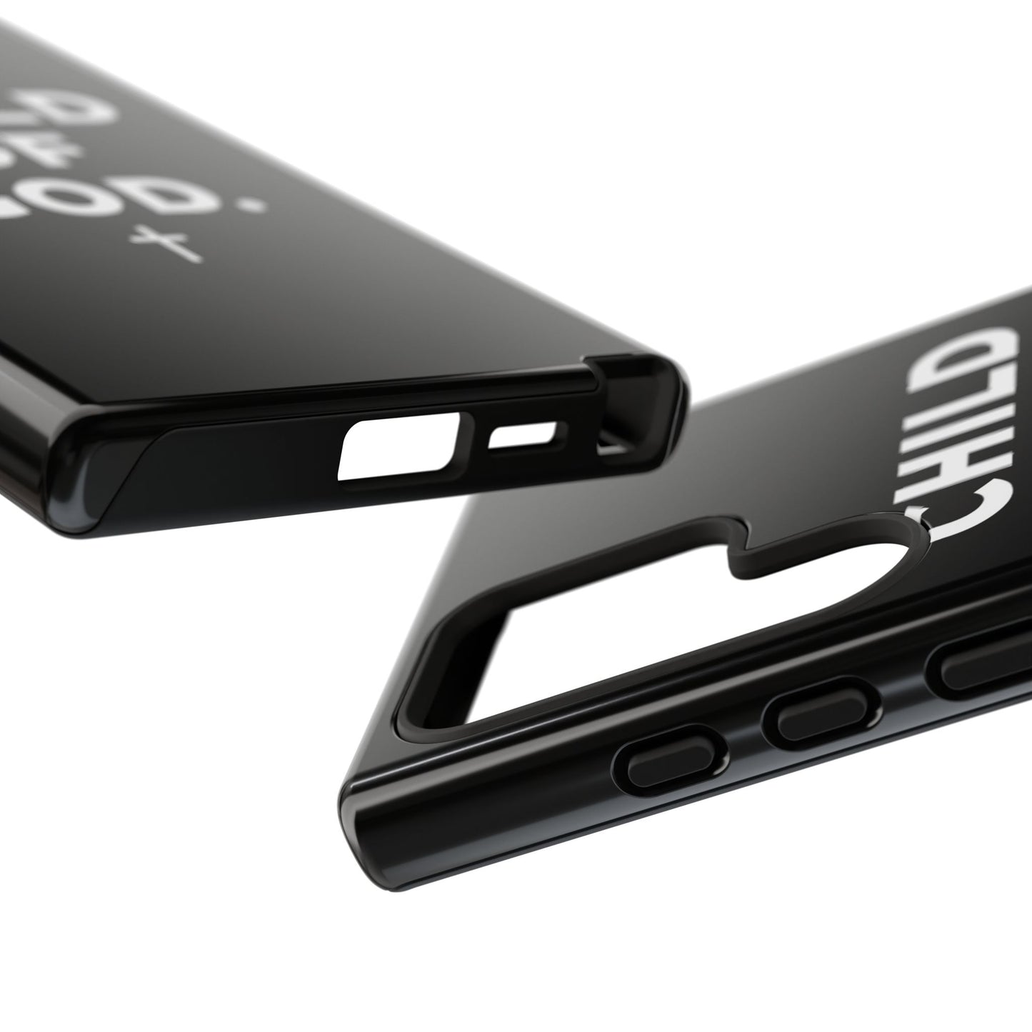 Child of God Phone Case Christian Black Aesthetic Cross Tough Cover