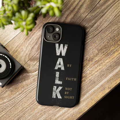 Walk by Faith Not by Sight Christian Phone Case Bible Verse Faith Cover