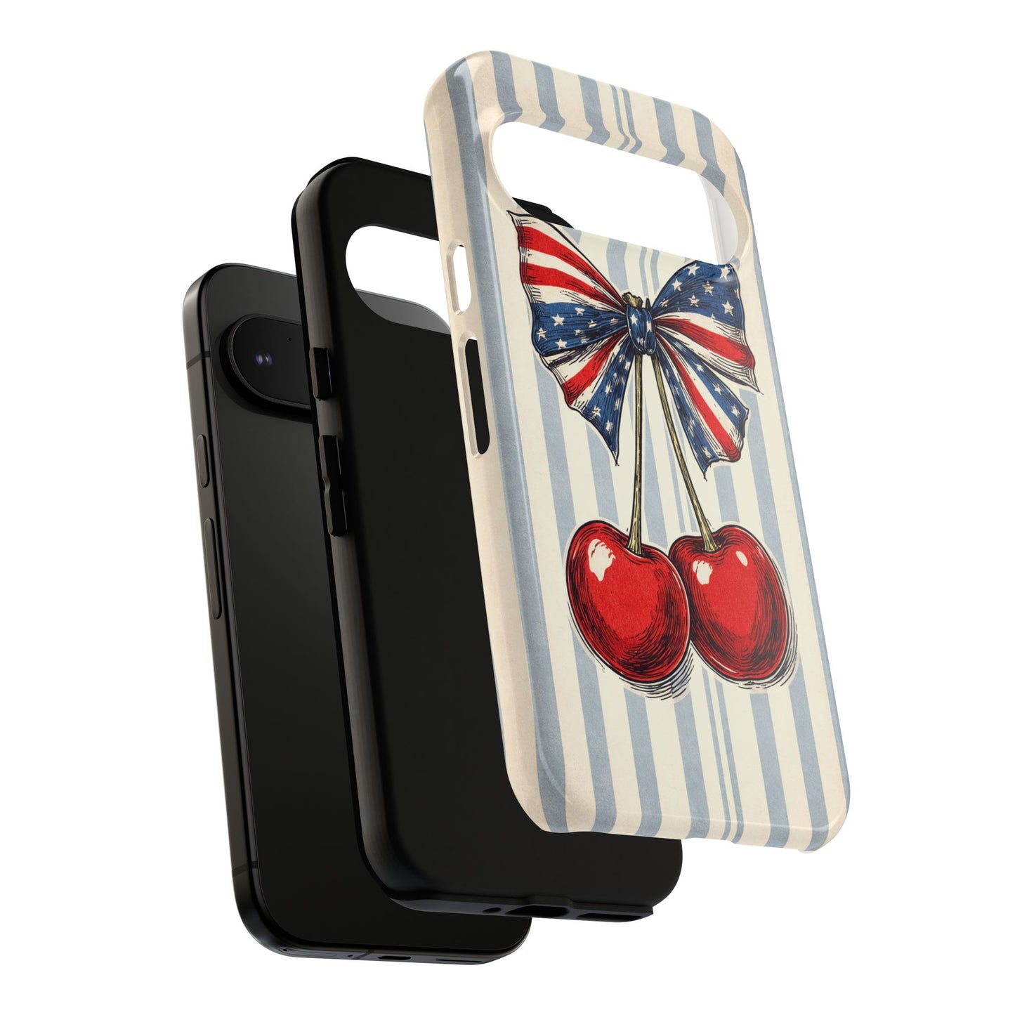 Patriotic Cherry Phone Case Americana Coquette Aesthetic iPhone Samsung