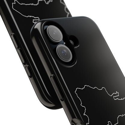 Dominican Republic Outline Phone Case – Minimal Country Map Tough Case (iPhone, Samsung, Pixel)