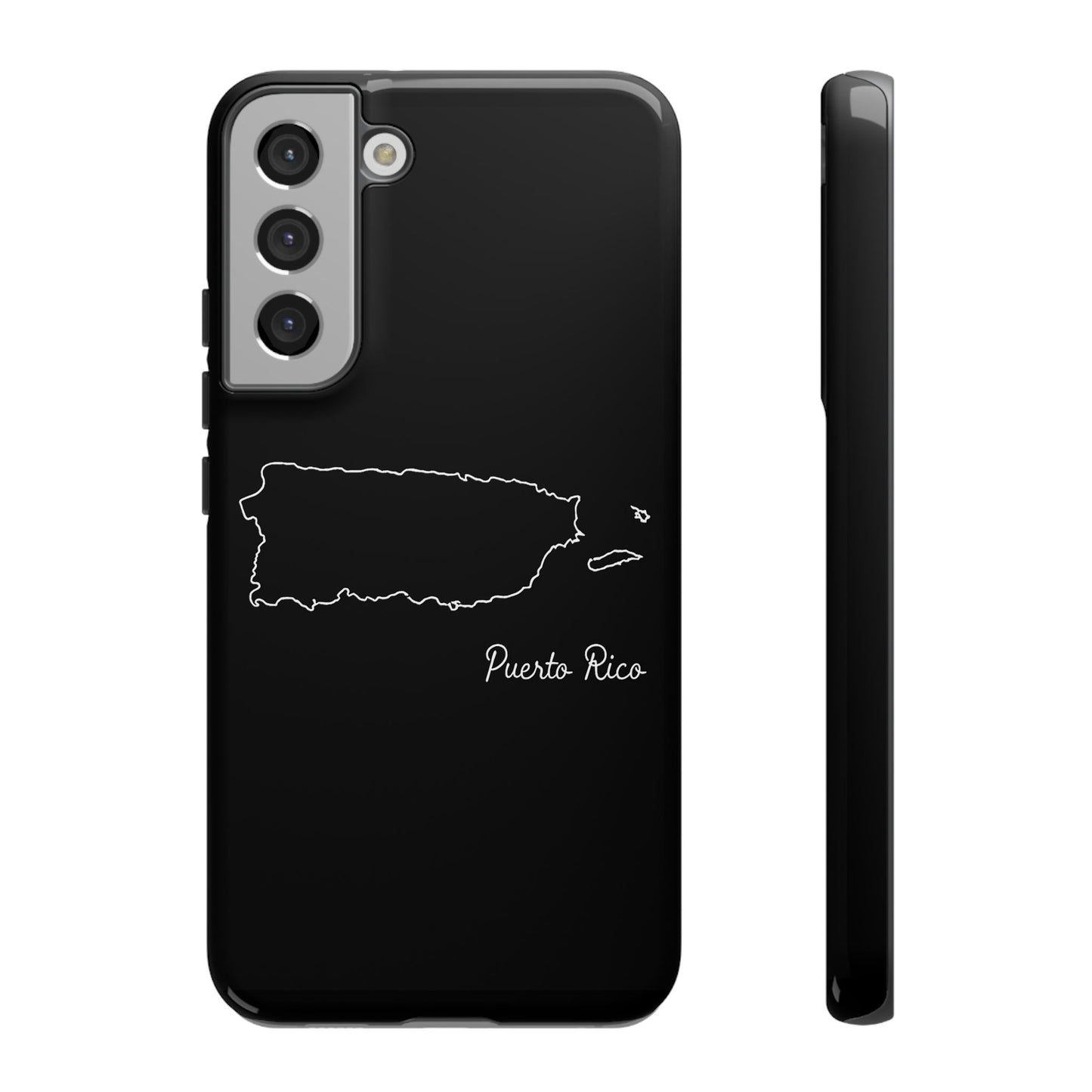 Puerto Rico Outline Phone Case – Minimal Country Map Tough Case (iPhone, Samsung, Pixel)