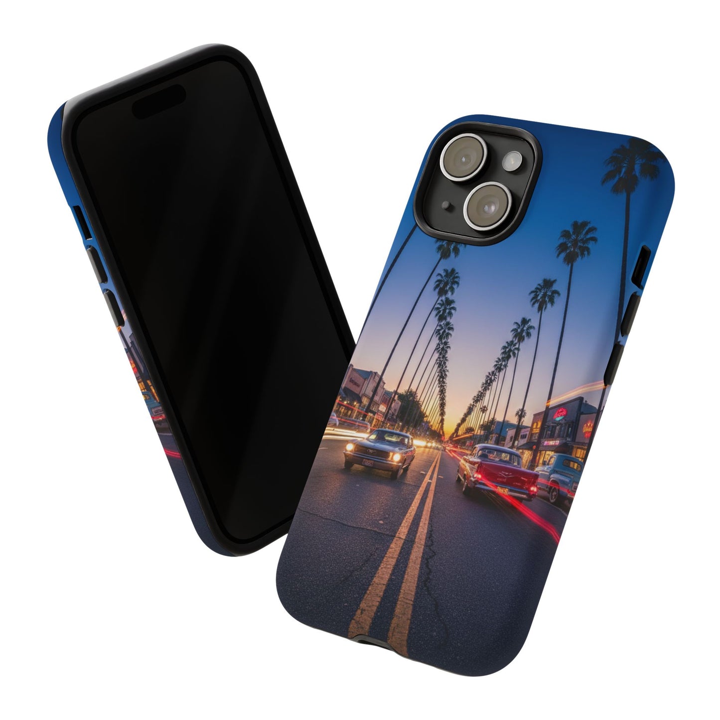 LA Sunset Boulevard Phone Case | Palm Tree Sunset Aesthetic | City Night Tough Case