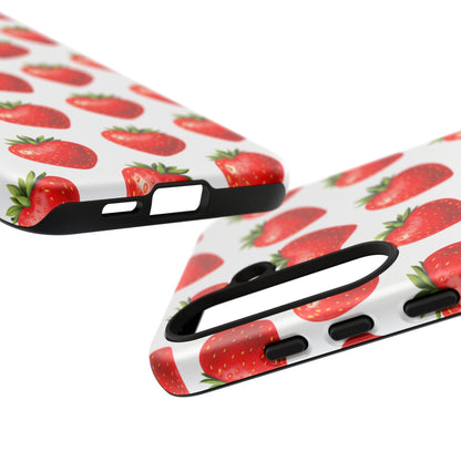 Cute Strawberry Phone Case – Aesthetic Fruit Pattern Protective Cover for Iphone, Samsung Galaxy and Pixel
