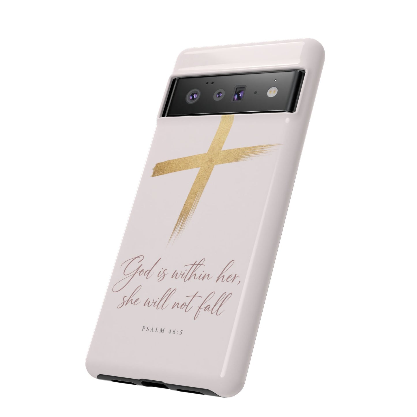 Psalm 46:5 God Is Within Her Christian Cross Phone Case Faith Gift