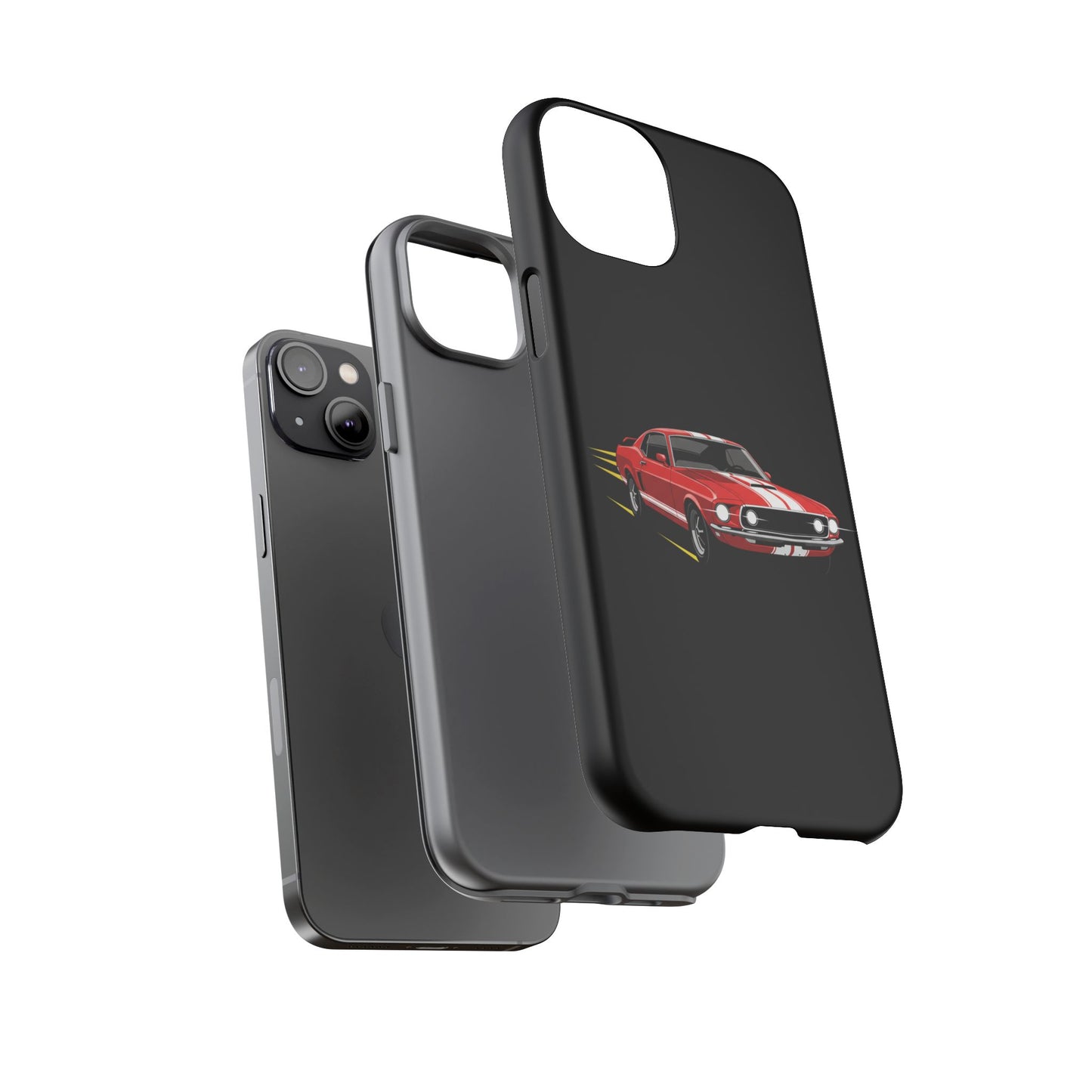 Red Muscle Car Phone Case – Classic Car Racing Tough Protective Case