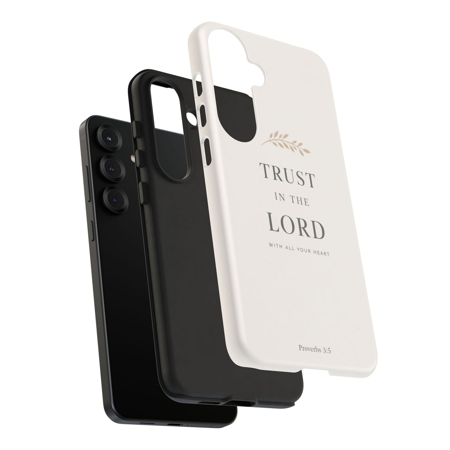 Proverbs 3:5 Christian Phone Case Trust in the Lord Minimalist Faith Cover