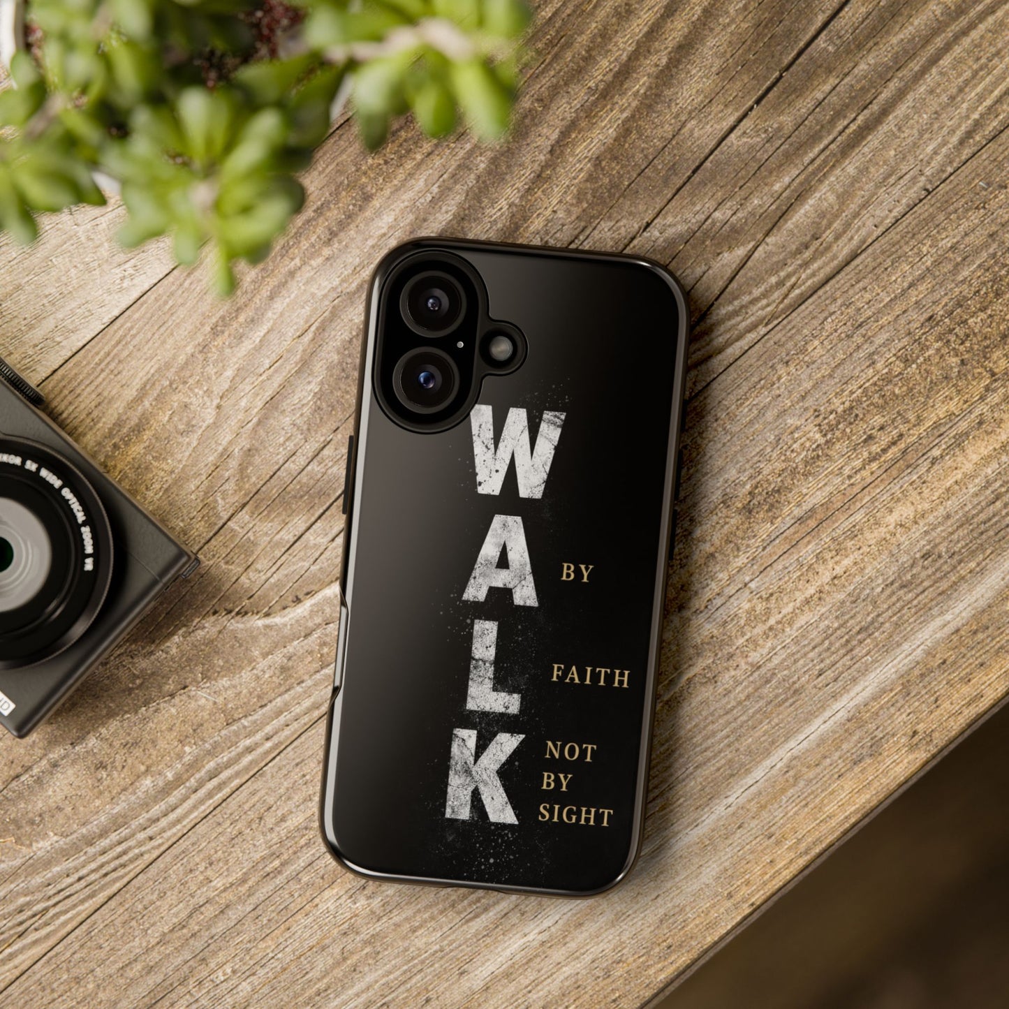 Walk by Faith Not by Sight Christian Phone Case Bible Verse Faith Cover
