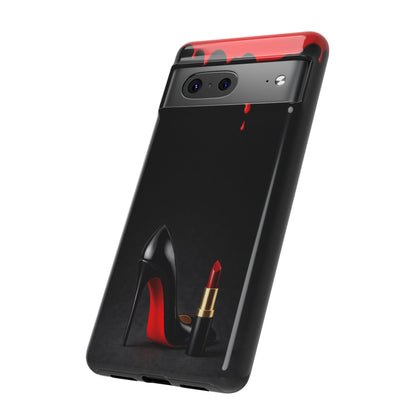 Dark Feminine Red Drip Phone Case – Gothic Glam Tough Cover