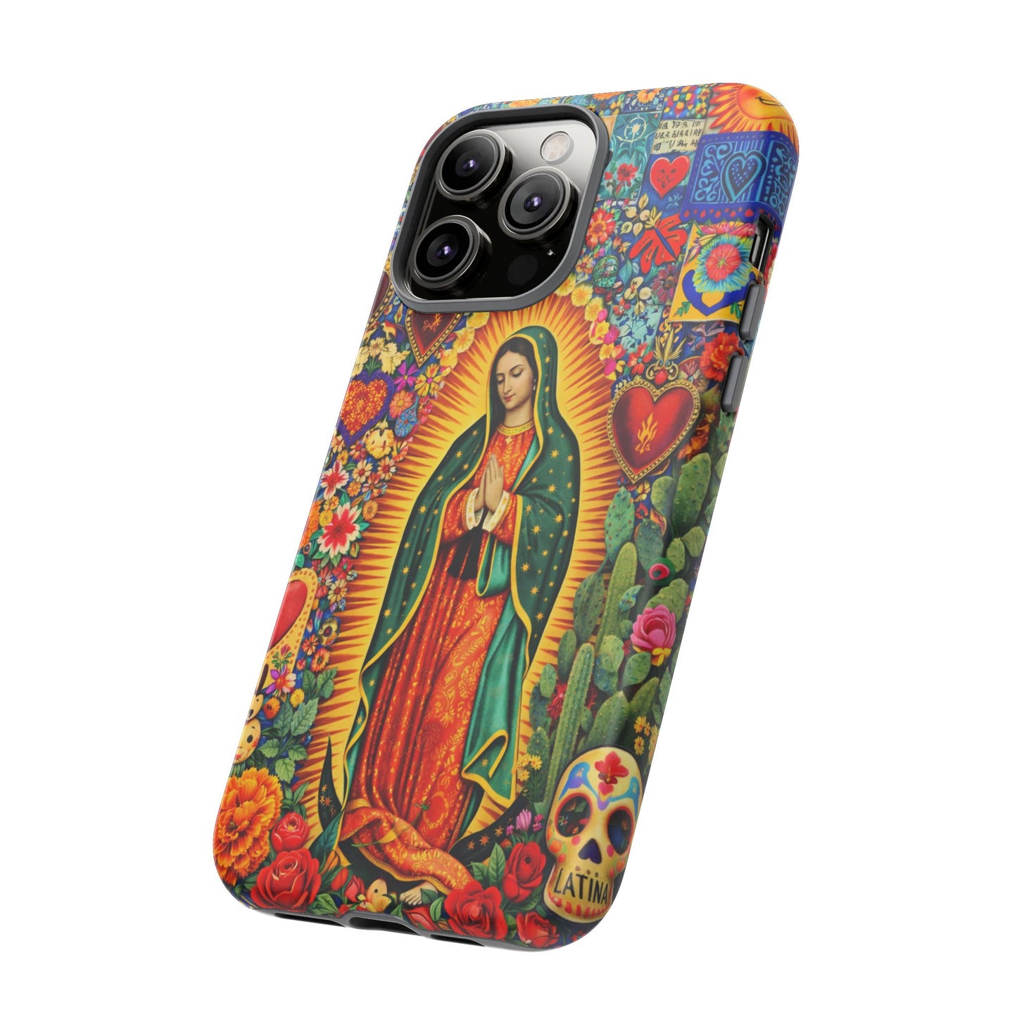 Virgin Mary Guadalupe Phone Case Mexican Folk Art Tough Cover iPhone Samsung