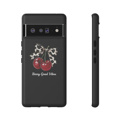 Cherry Cow Print Phone Case | Coquette Bow Aesthetic iPhone & Samsung Tough Case