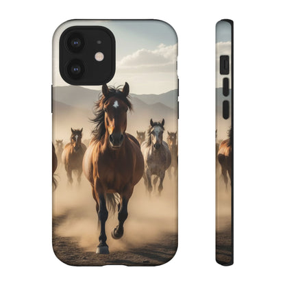 Running Horses Phone Case | Wild Mustang Herd Tough Protective Cover