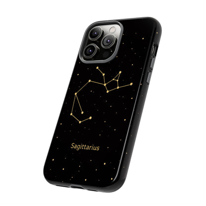 Sagittarius Zodiac Constellation Phone Case – Luxe Gold Celestial Cover
