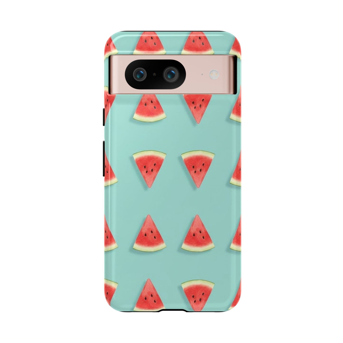 Watermelon Phone Case – Pastel Blue Summer Fruit Tough Case (iPhone, Samsung, Pixel)