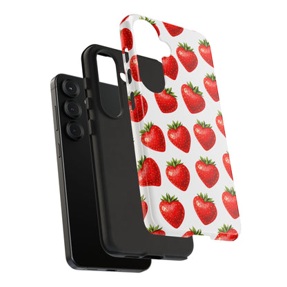 Cute Strawberry Phone Case – Aesthetic Fruit Pattern Protective Cover for Iphone, Samsung Galaxy and Pixel