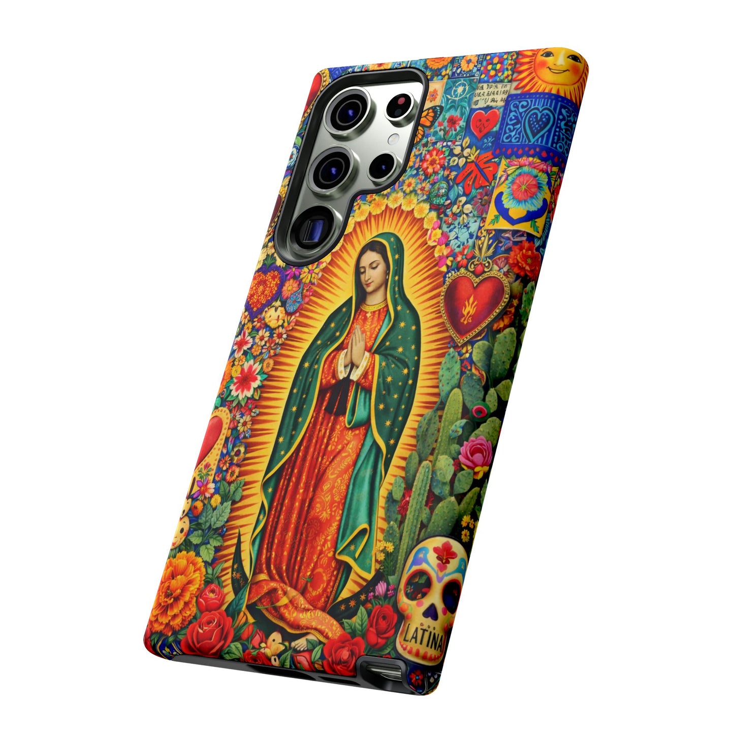 Virgin Mary Guadalupe Phone Case Mexican Folk Art Tough Cover iPhone Samsung