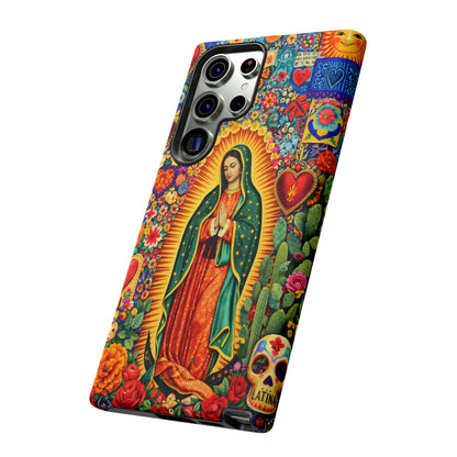 Virgin Mary Guadalupe Phone Case Mexican Folk Art Tough Cover iPhone Samsung