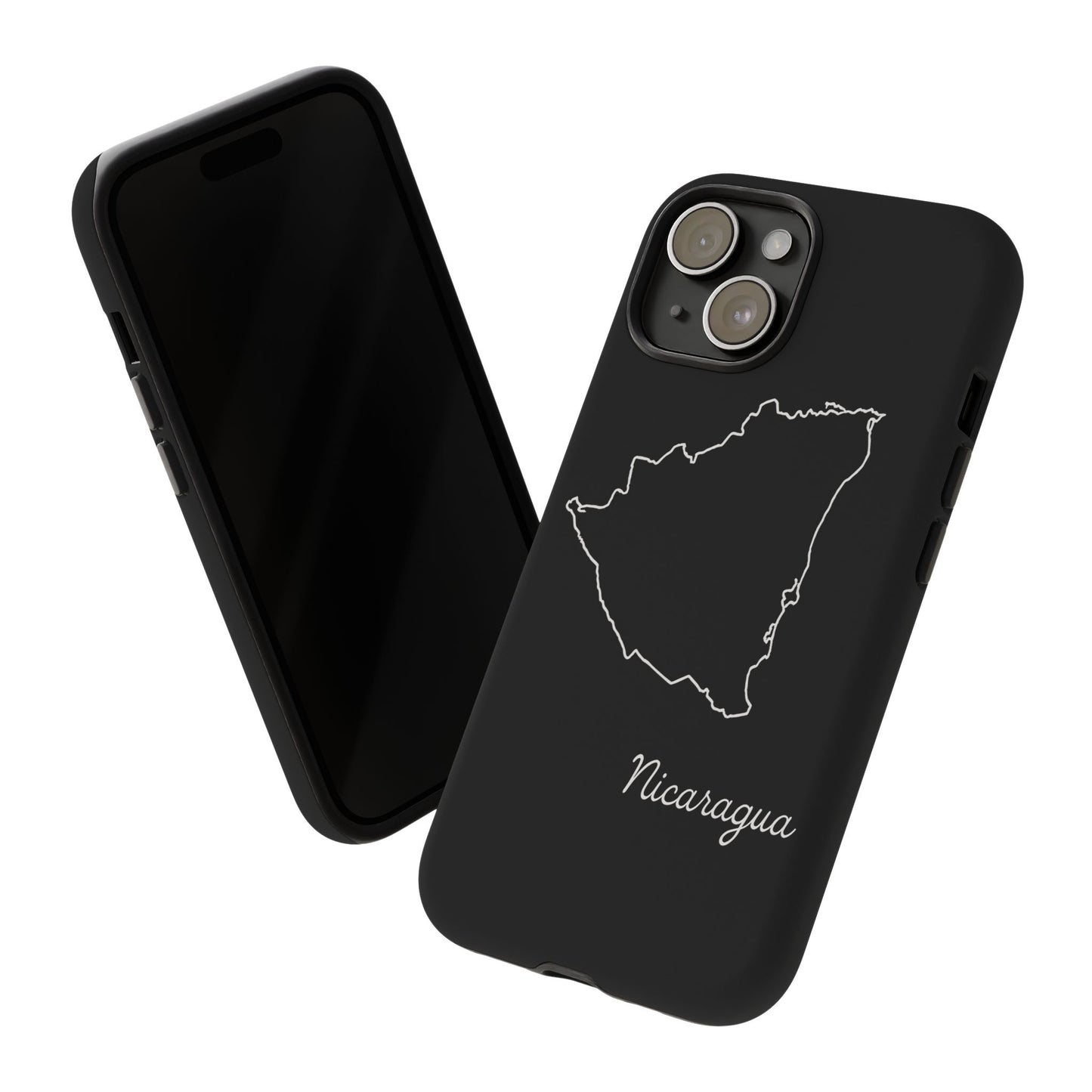 Nicaragua Outline Phone Case – Minimal Country Map Tough Case (iPhone, Samsung, Pixel)