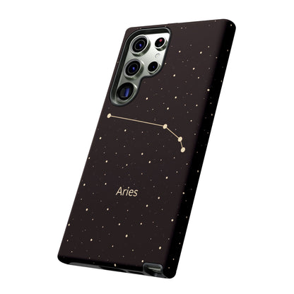 Aries Zodiac Constellation Phone Case – Luxe Gold Celestial Cover