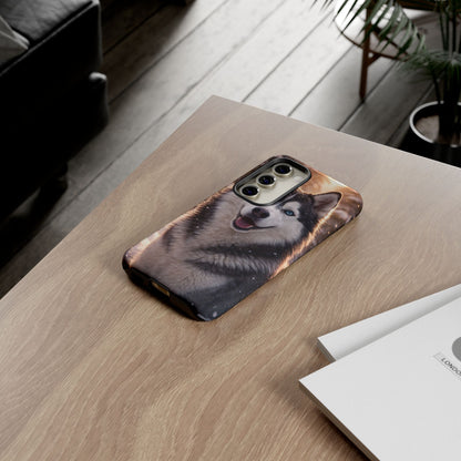 Siberian Husky Tough Phone Case | Blue Eyes Dog Cover Protective iPhone Case