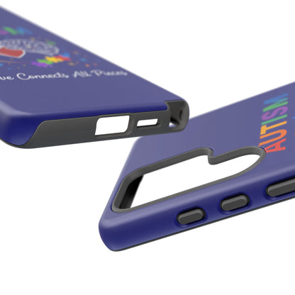 Autism Awareness Tough Case – "Love Connects All Pieces" Phone Case for Iphone, Samsung Galaxy and Pixel