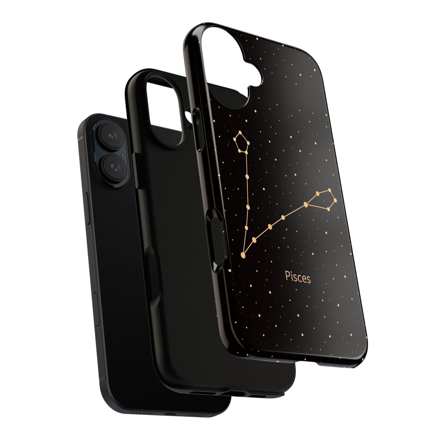 Pisces Zodiac Constellation Phone Case – Luxe Gold Celestial Cover